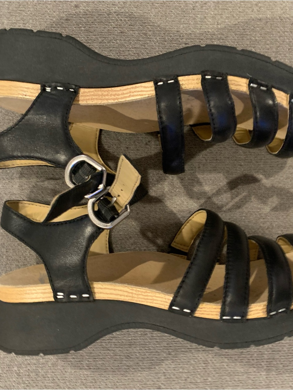New without Box Dansko Black Multi-Strap Leather Sandals - Picture 2 of 4